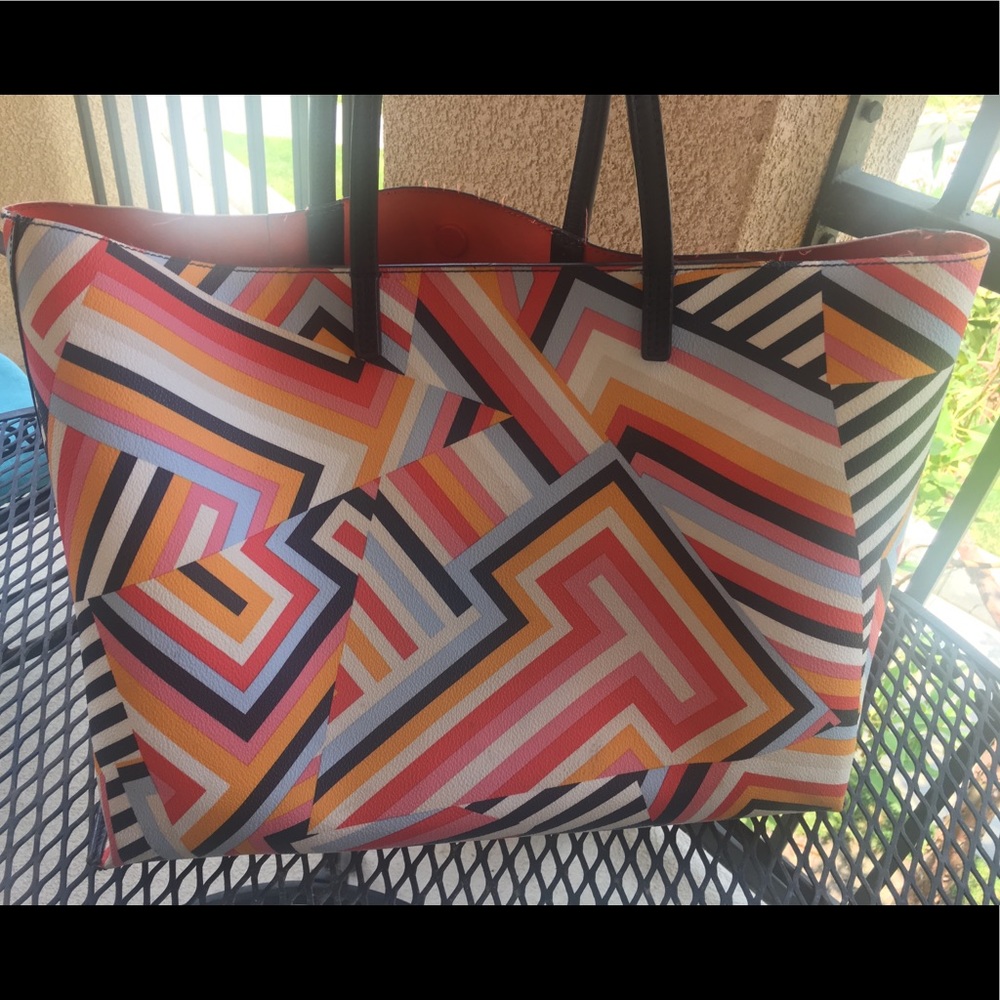 TORY BURCH- Leather- Multicolored Large Purse